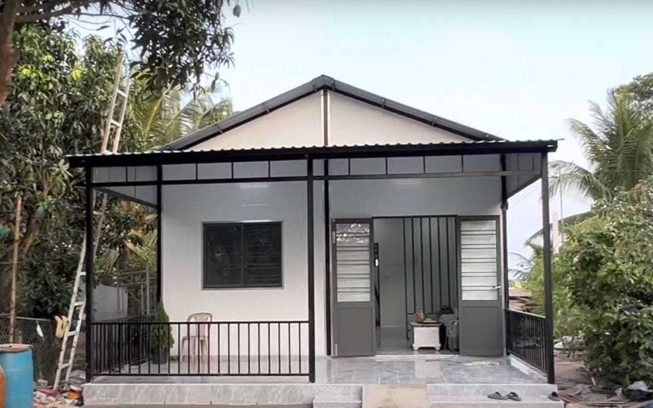 Nhà Tiền Chế Khung Thép Vách Panel nha khung thep vach panel hinh8