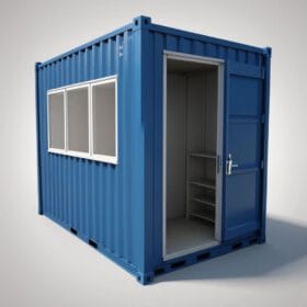 Nhà container văn phòng 10 feet | Giá Từ 35 Triệu container van phong 10ft mau xanh 5